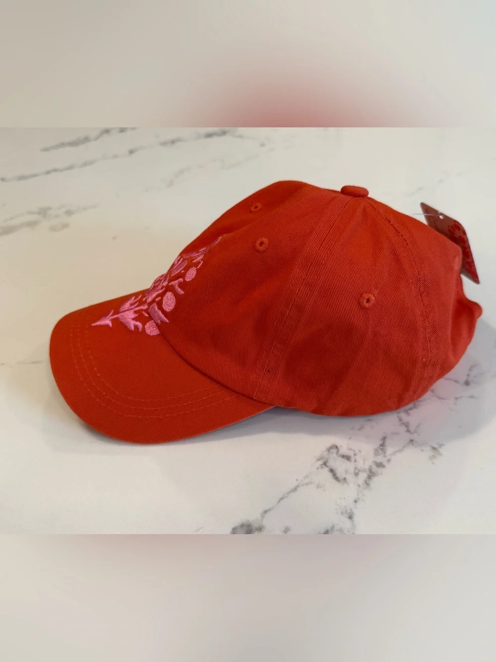 Free People FP Movement Buti Logo Baseball Hat Burnt Orange Pink Embroidered Cap